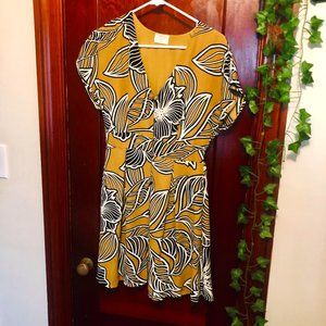 Yellow Print Dress